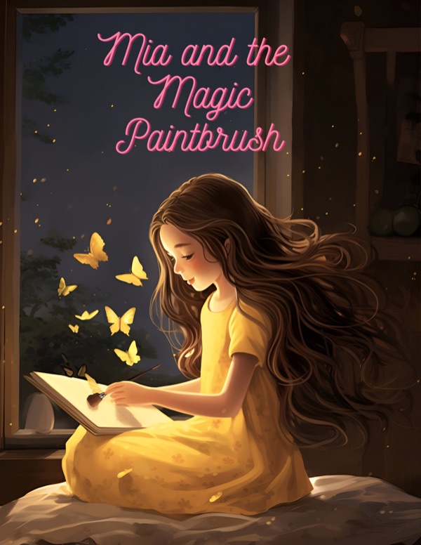 Cover illustration for Mia and the Magic Paintbrush