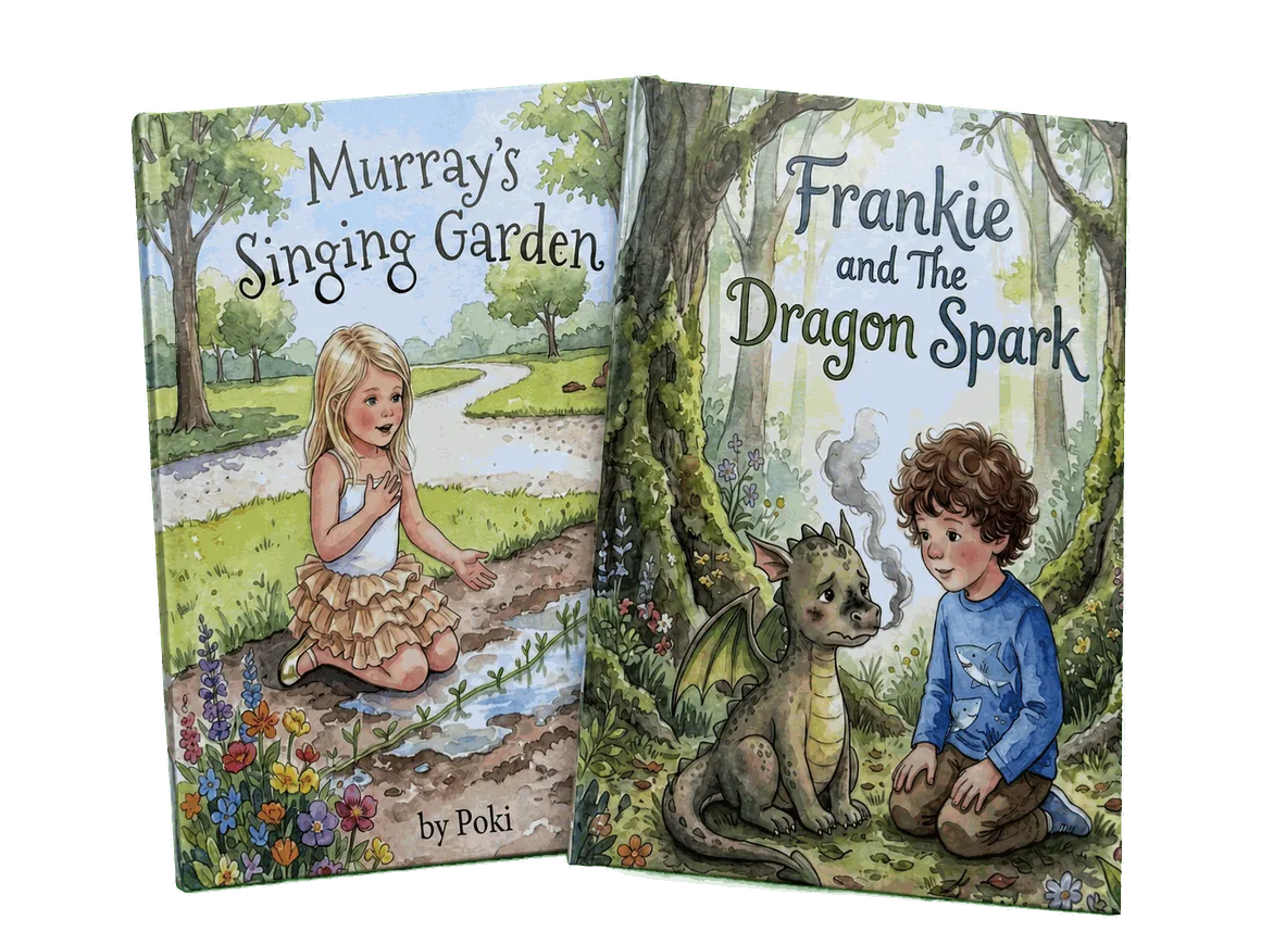 Finished Murray and Frankie StorySafari hardcover books